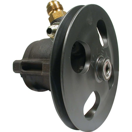 Allstar Performance Power Steering Pump with Pulley Steel; Clear Anodized ALL48250